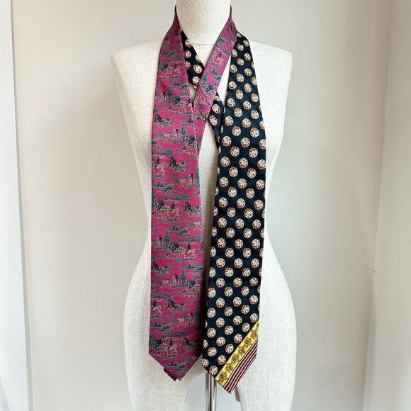Pierre Cardin & Krizia Uomo Silk Tie Bundle – 100% Silk Lot of 2 - Picture 1 of 12
